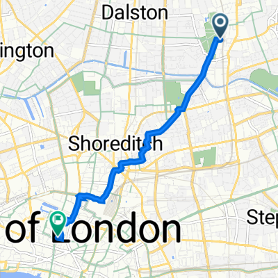 373–375 Helmsley Pl, London to 85 Gresham St, London