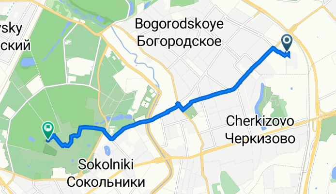 От Тюменский проезд 3 строение 7, Москва до Митьковский проезд 8, Москва