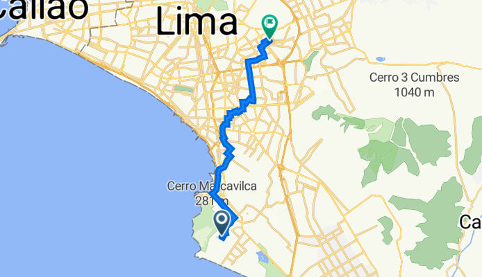 De Calle 7 201, Chorrillos a Avenida Mariscal Domingo Nieto 338, San Luis