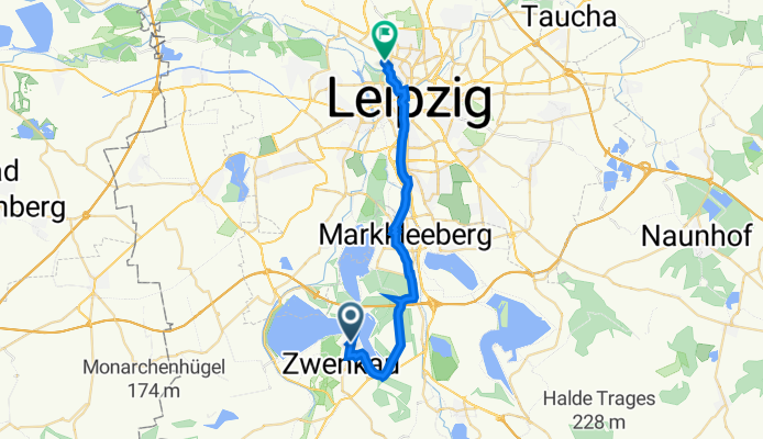 Leipziger Straße 139, Zwenkau nach Stallbaumstraße 16, Leipzig