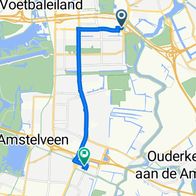 Barbara Strozzilaan 336, Amsterdam to Maimonideslaan 1–220, Amstelveen