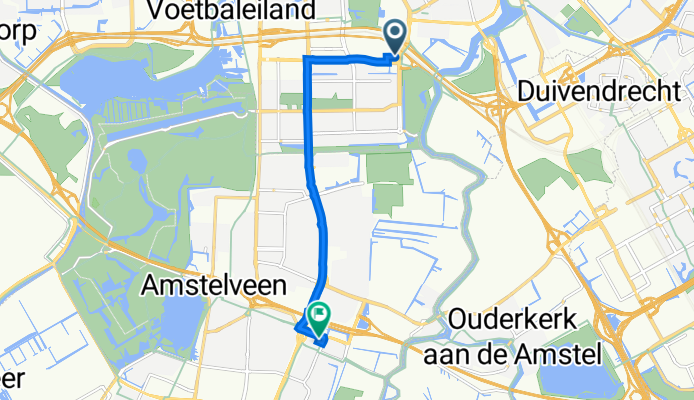 Barbara Strozzilaan 336, Amsterdam to Maimonideslaan 1–220, Amstelveen