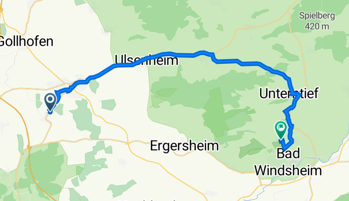 Allee 8, Uffenheim nach Erkenbrechtallee 45, Bad Windsheim