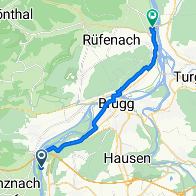 Badstrasse 55, Schinznach Bad nach Josebodenweg 35, Villigen