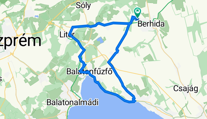 Orgona utca 13., Berhida to Orgona utca 13., Berhida