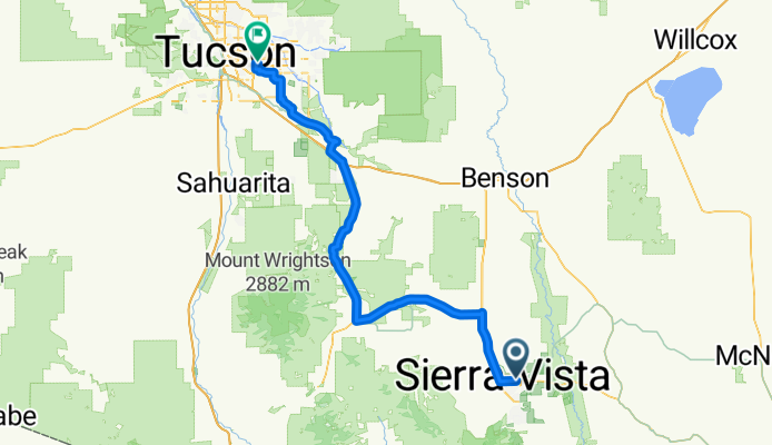 Sierra Vista to Tucson via Sonoita