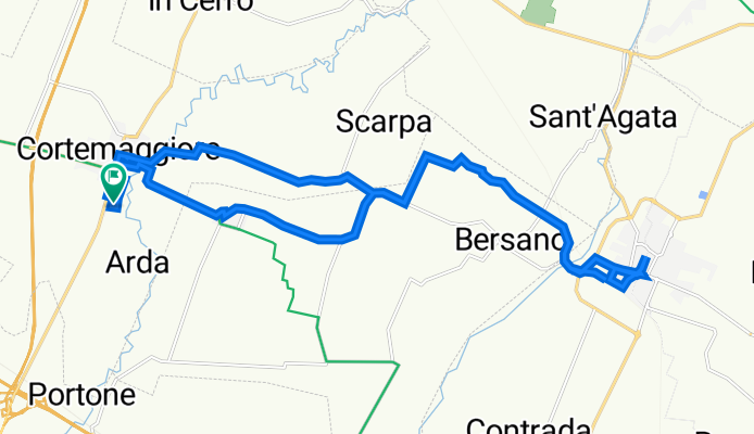 Cortemaggiore Busseto da Besenzone, ritorno da San Martino
