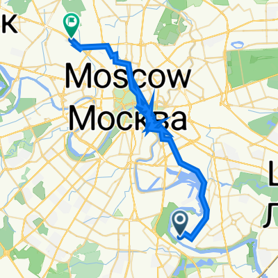От Курьяновский терминал, Москва до Ленинградский проспект 48, Москва