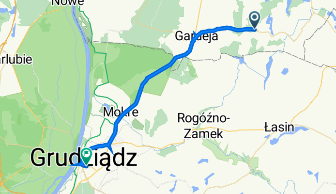 1000-lecia 52, Czarne Dolne do Dworcowa 38, Grudziądz