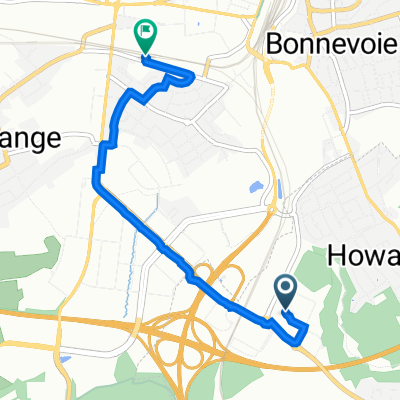 Rue des Bruyères 8, Hesperange to Rue de la Déportation 0, Luxembourg