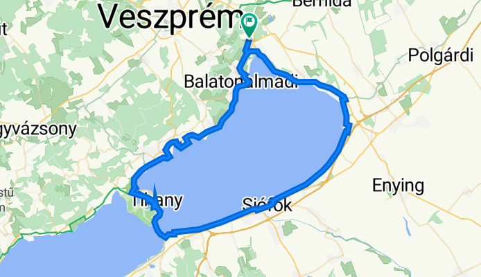 Uszoda út 1., Balatonfűzfő to Uszoda út 1., Balatonfűzfő