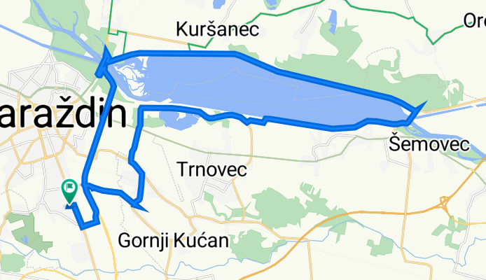 Zagrebačka ulica 160C, Varaždin to Zagrebačka ulica 160C, Varaždin