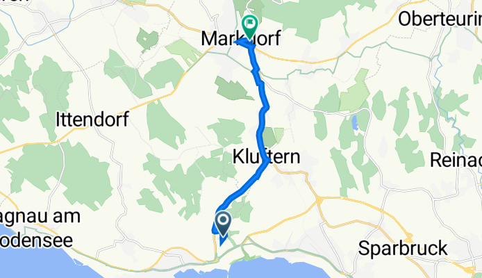 Graf-von-Soden-Straße 1, Immenstaad am Bodensee nach Garwiedenweg 1/1, Markdorf