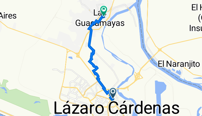 Calle Coahuila 15, Lázaro Cárdenas a Calle Guillermo Prieto 125, Las Guacamayas