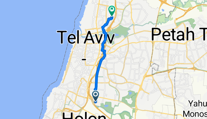 Herutenu Street 58, Tel Aviv-Yafo to Prof Yosef Klausner Street 10–12, Tel Aviv-Yafo