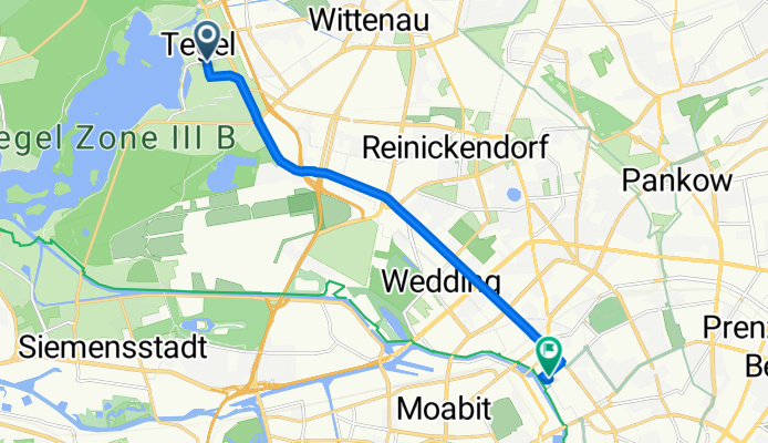 Am Borsigturm 84, Berlin nach Scharnhorststraße 13, Berlin