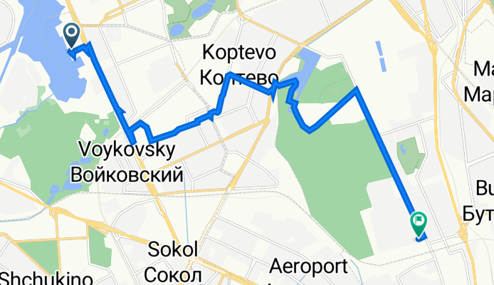 Ленинградское шоссе, 39 с23, Москва до Тимирязевская улица, 9, Москва