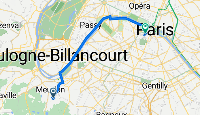 103 Rue Henri Barbusse, Meudon à 6 Carrefour de l'Odéon, Paris