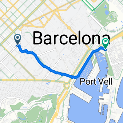 Carrer de Floridablanca, 138–154, Barcelona a Plaça de Pau Vila, 27–39, Barcelona