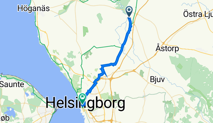 Strövelstorp, Ängelholm to Järnvägsgatan 21, Helsingborg