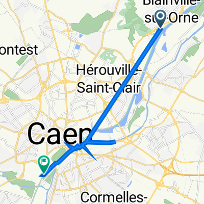 Rue du Général Leclerc 49, Blainville-sur-Orne to Boulevard des Baladas 577, Caen