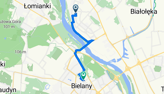 Książkowa 9C, Warszawa do Jana Kasprowicza 52, Warszawa