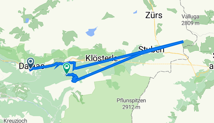 Postfeld 5, Dalaas nach Straße ohne Straßennamen, Dalaas