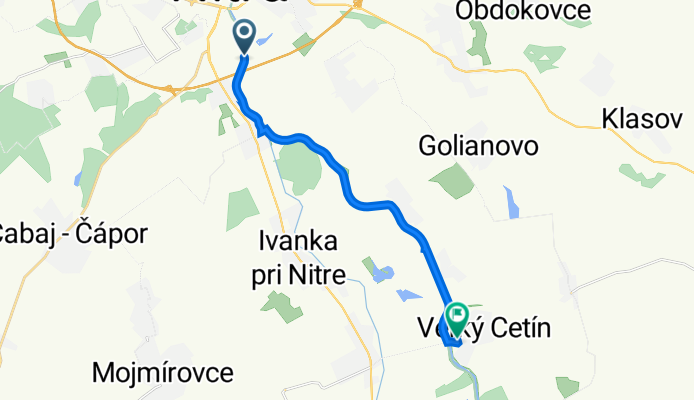 Wilsonovo nábrežie 170–178, Nitra až Veľký Cetín