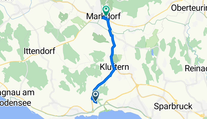 Graf-von-Soden-Straße 1, Immenstaad am Bodensee nach Schedlerstraße 11, Markdorf