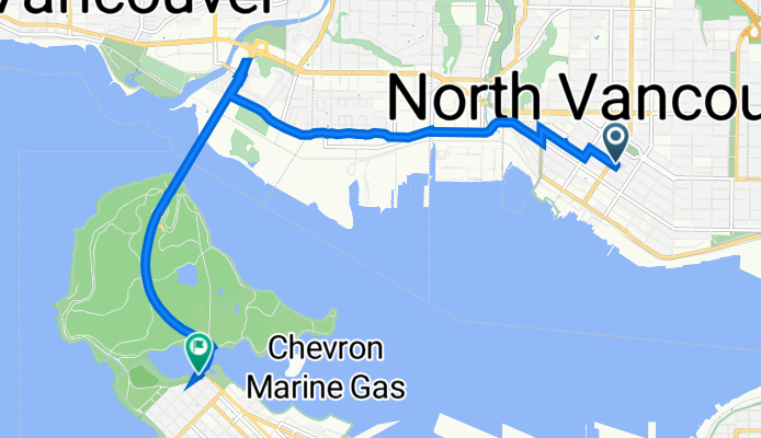 106 5 St E, North Vancouver to 601–613 Chilco St, Vancouver