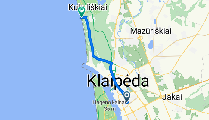 Taikos prospektas 44, Klaipėda to Q3CG+MP, Klaipėda