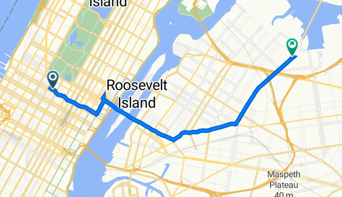 141 W 54th St, New York nach 20-15 Hazen St, New York