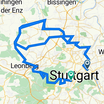 Mercedesstraße, Stuttgart nach Marienstraße 41, Stuttgart