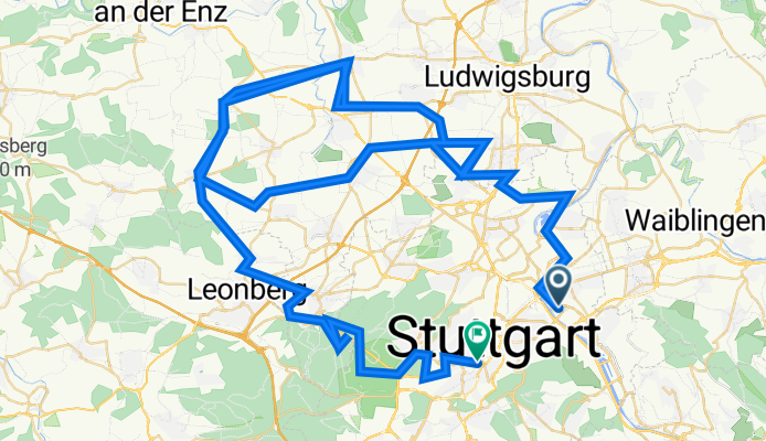 Mercedesstraße, Stuttgart nach Marienstraße 41, Stuttgart