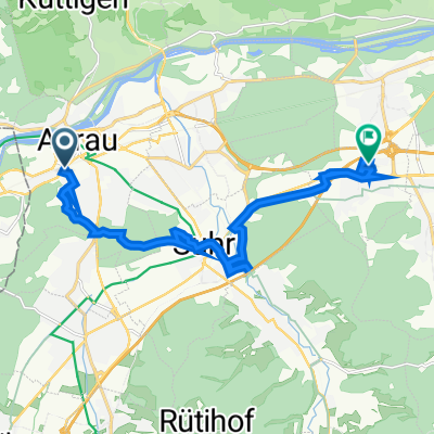 Oberholzstrasse 8, Aarau nach Fabrikweg 1A, Hunzenschwil