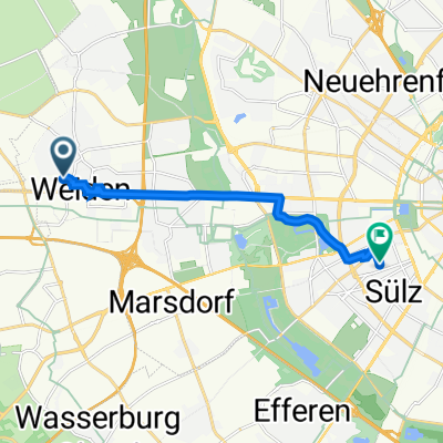 Albert-Kindle-Straße 12, Köln nach Joseph-Stelzmann-Straße 9A, Köln