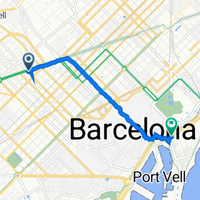 Carrer de Londres, 102, Barcelona a Carrer del Doctor Aiguader, 6, Barcelona