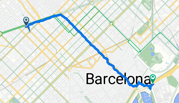 Carrer de Londres, 102, Barcelona a Carrer del Doctor Aiguader, 6, Barcelona