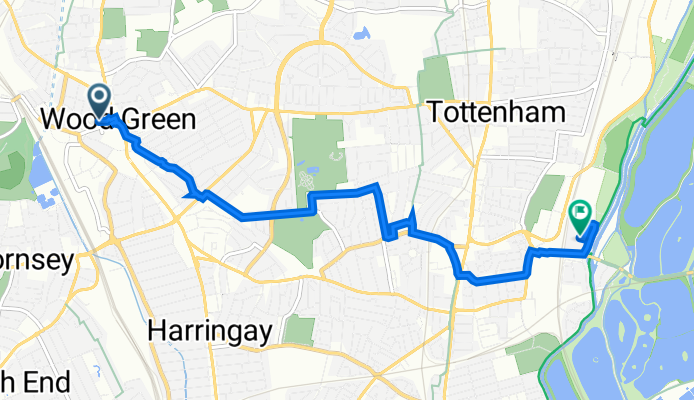 Wood Green Garage, High Road, London to Albermarle Court, Lebus St, London