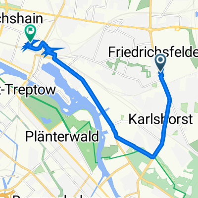 Bezirk Lichtenberg, Berlin nach Simplonstraße 55, Berlin