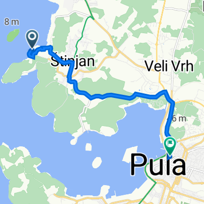 Štinjan, Pula nach Flavijevska ulica, Pula