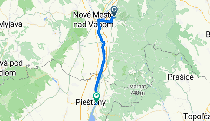 Beckov 600, Beckov to Kolonádový most, Piešťany