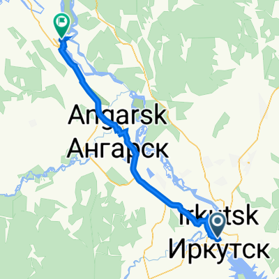 Gorkiy street, 6, Irkutsk to улица Мира, 21, Usolye-Sibirskoye