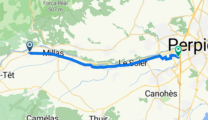 20 Rue Max Dormoy, Néfiach à 550 Avenue de Milan, Perpignan