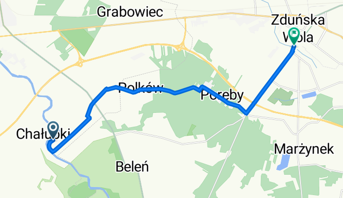 Podłężyce, Sieradz do Targowa, Zduńska Wola