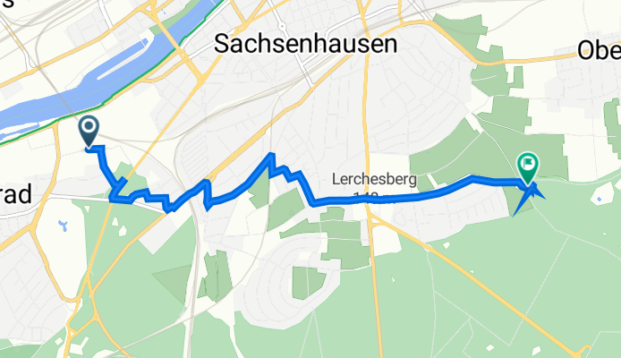 Süd, Frankfurt am Main nach Wendelsweg, Frankfurt am Main