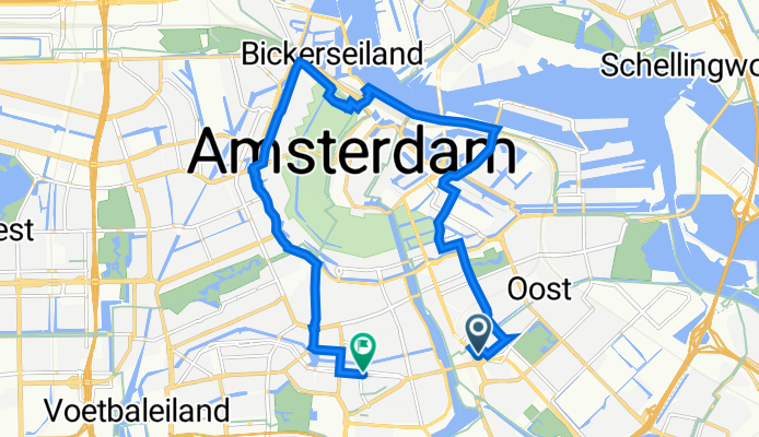 Prins Bernhardplein 76, Amsterdam to Churchill-Laan 109, Amsterdam