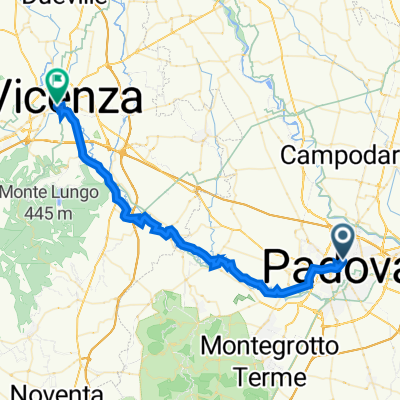 Via Norma Cossetto 1, Padova nach Corso SS. Felice e Fortunato 16, Vicenza