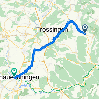 Spaichinger Straße 1/1, Balgheim nach Neue-Wolterdinger-Straße 40, Donaueschingen