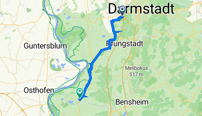 Flughafenstraße 14-16, Griesheim nach Waldstraße 38, Biblis
